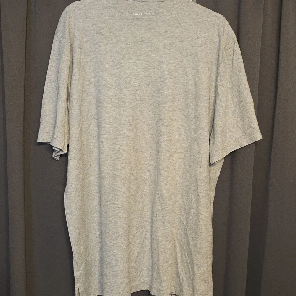 Travis Mathew Men's Gray/Maroon Polo Shirt Front/Back‎ Logo Golf Sz XXL EUC